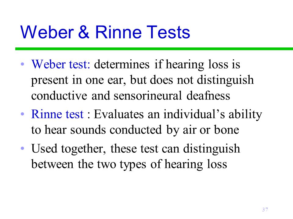 weber and rinne test