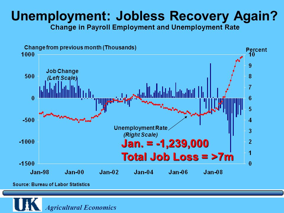 Agricultural Economics Unemployment: Jobless Recovery Again.