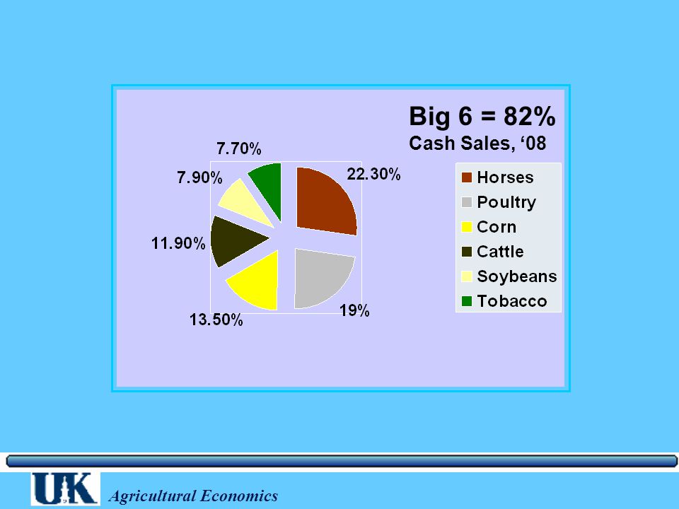 Agricultural Economics Big 6 = 82% Cash Sales, ‘08