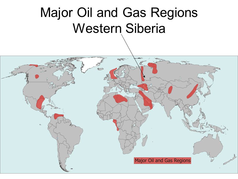 Major Oil and Gas Regions Western Siberia