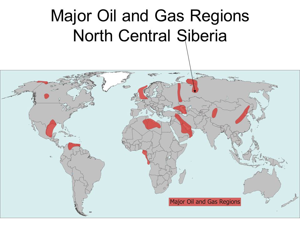 Major Oil and Gas Regions North Central Siberia