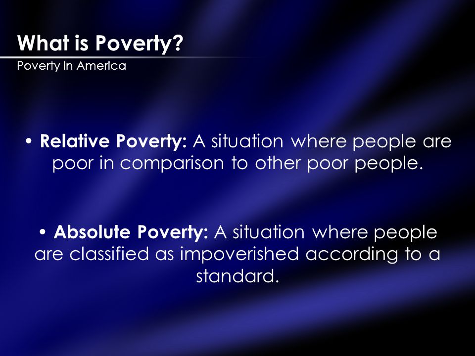 What is Poverty.
