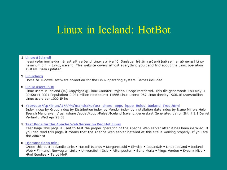Linux in Iceland: HotBot