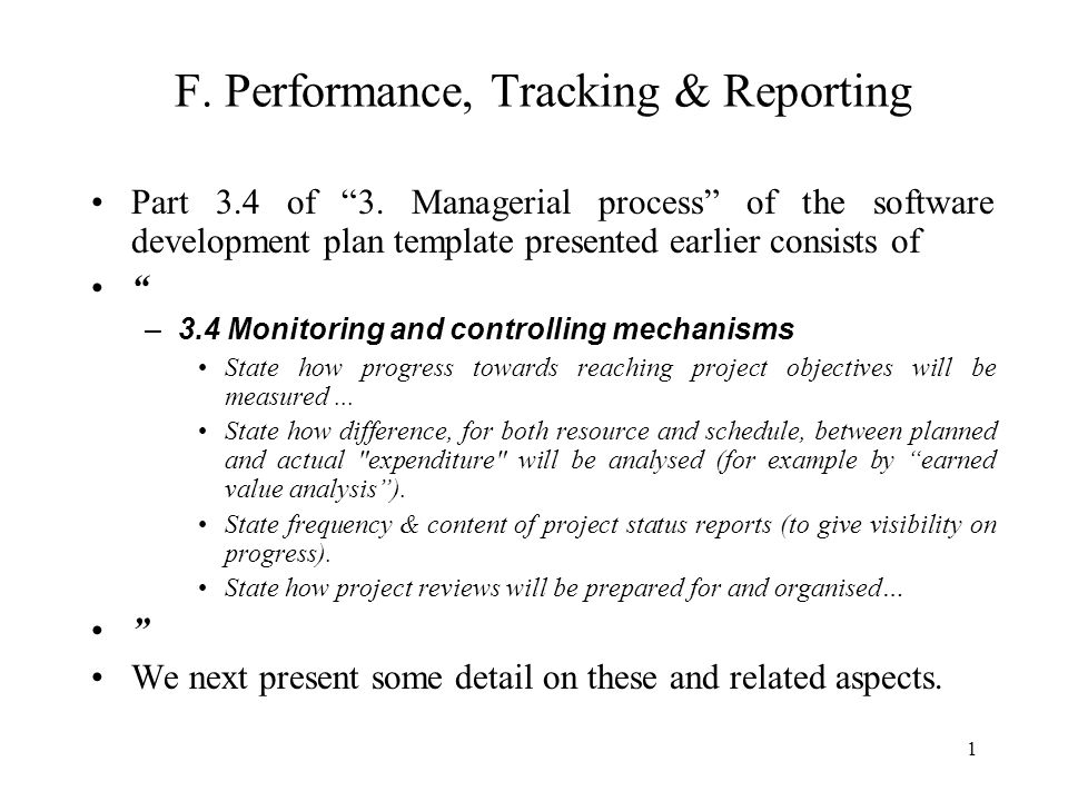 managerial report template