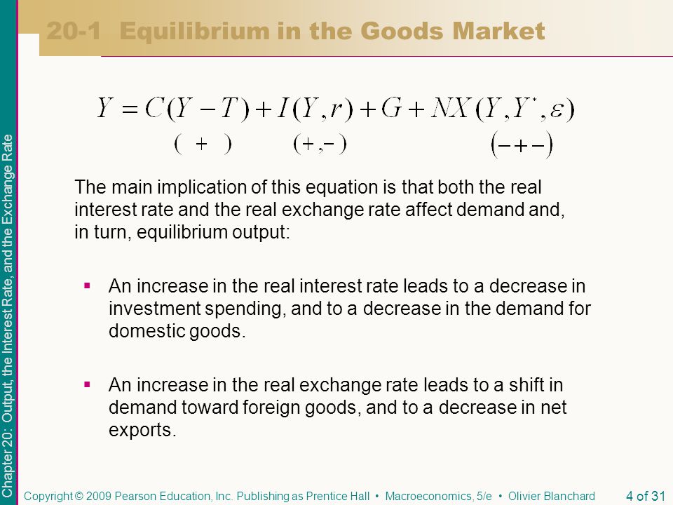 Chapter 20 Output The Interest Rate And Exchange Chapter 20 Output The Interest Rate And Exchange Copyright 2009