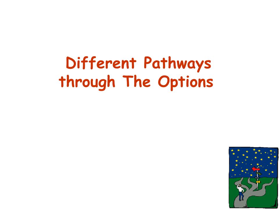 Different Pathways through The Options