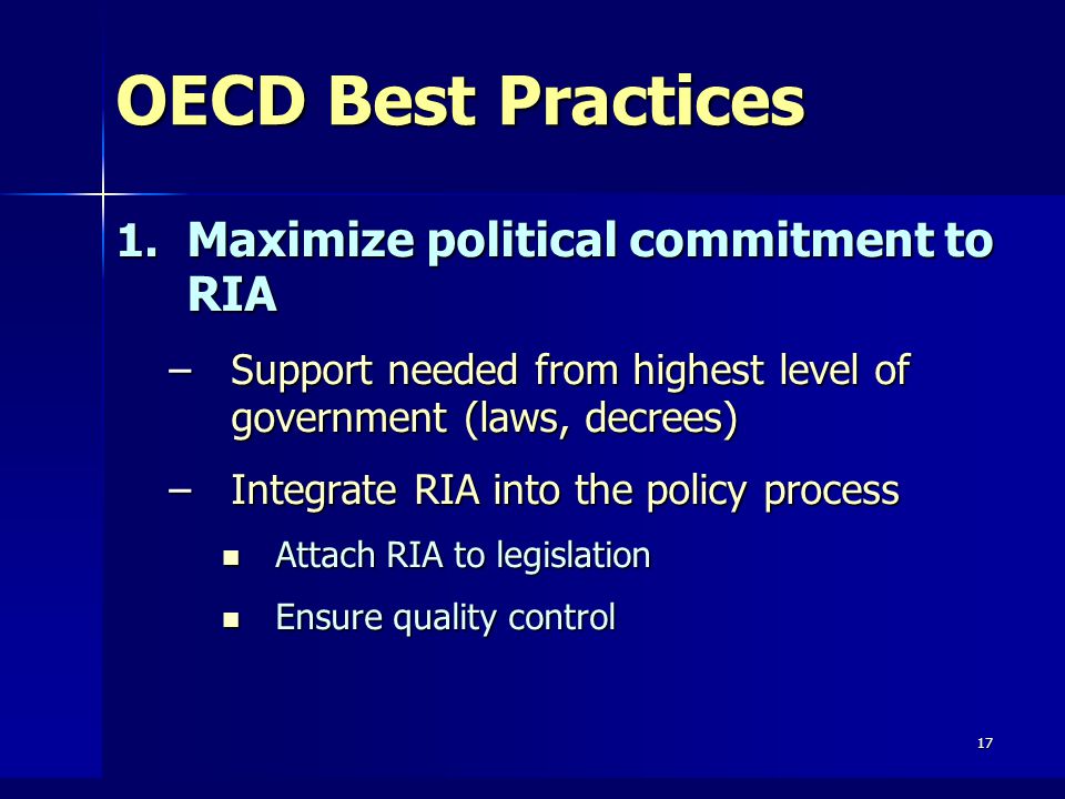 17 OECD Best Practices 1.