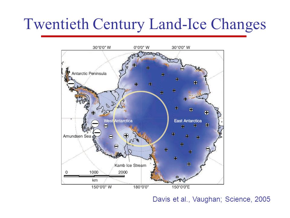 Twentieth Century Land-Ice Changes Davis et al., Vaughan; Science, 2005