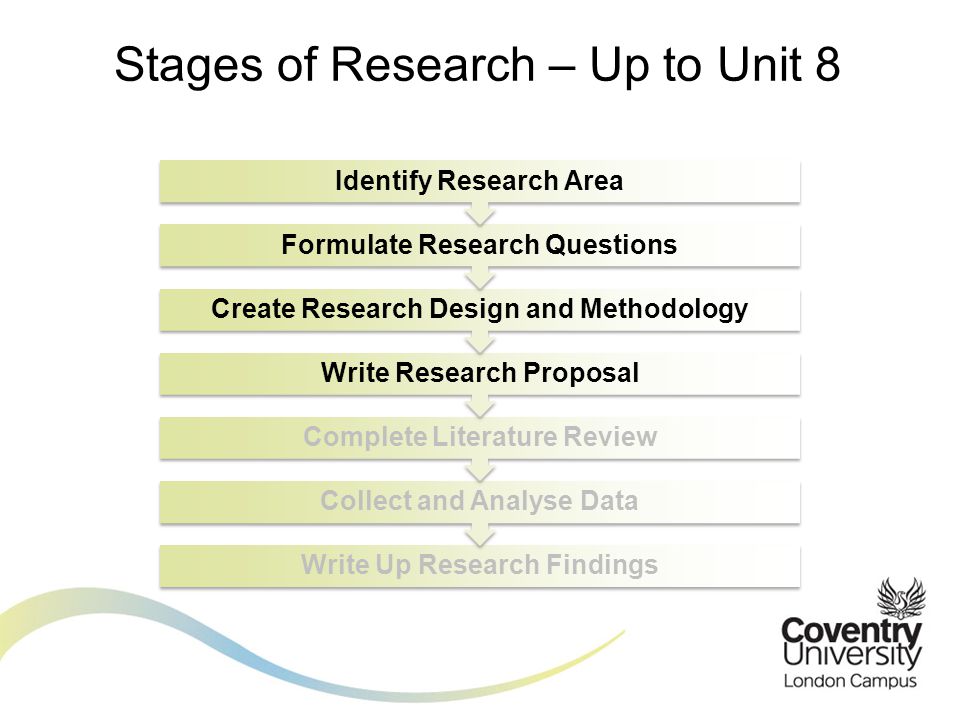 Sources and information (literature review), Information for