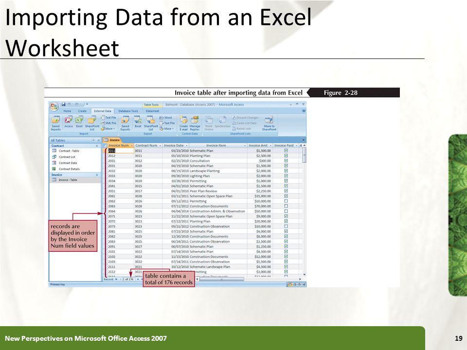 XP Importing Data from an Excel Worksheet New Perspectives on Microsoft Office Access