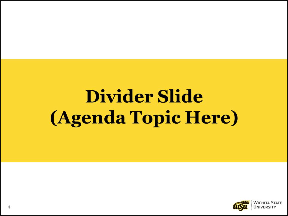 4 4 Divider Slide (Agenda Topic Here)