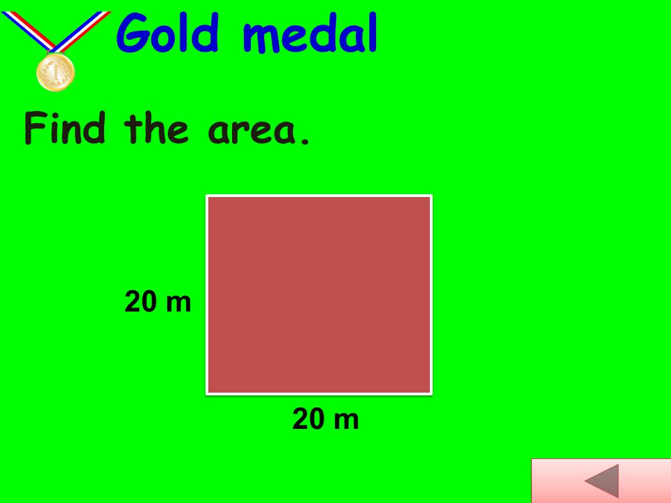 Find the area. Silver medal 8 m