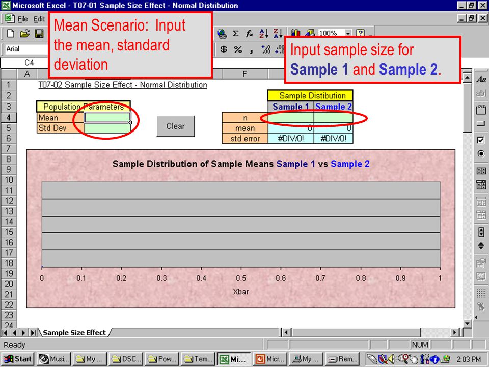 T Mean Scenario: Input the mean, standard deviation Input sample size for Sample 1 and Sample 2.