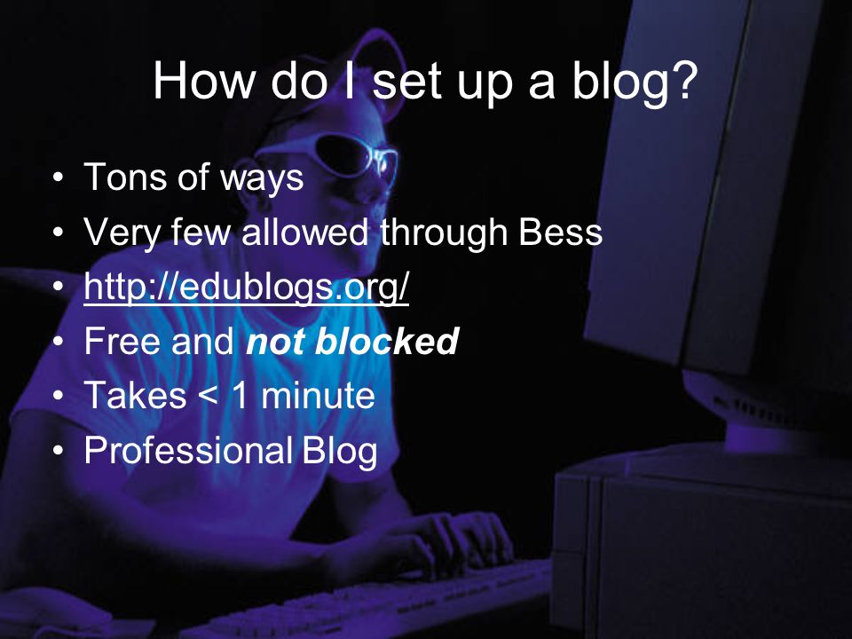 How do I set up a blog.