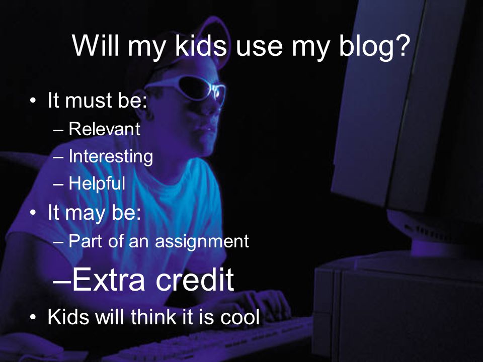 Will my kids use my blog.