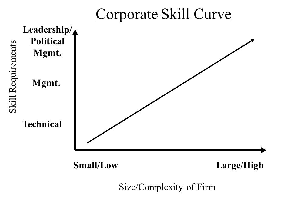 Corporate Skill Curve Technical Mgmt. Leadership/ Political Mgmt.