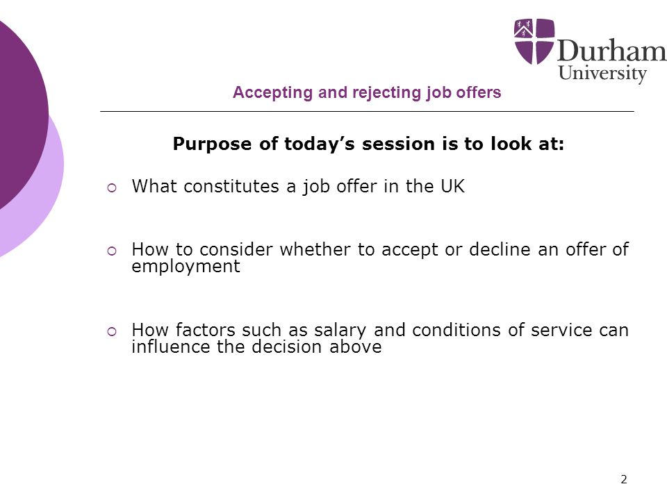 decline an offer