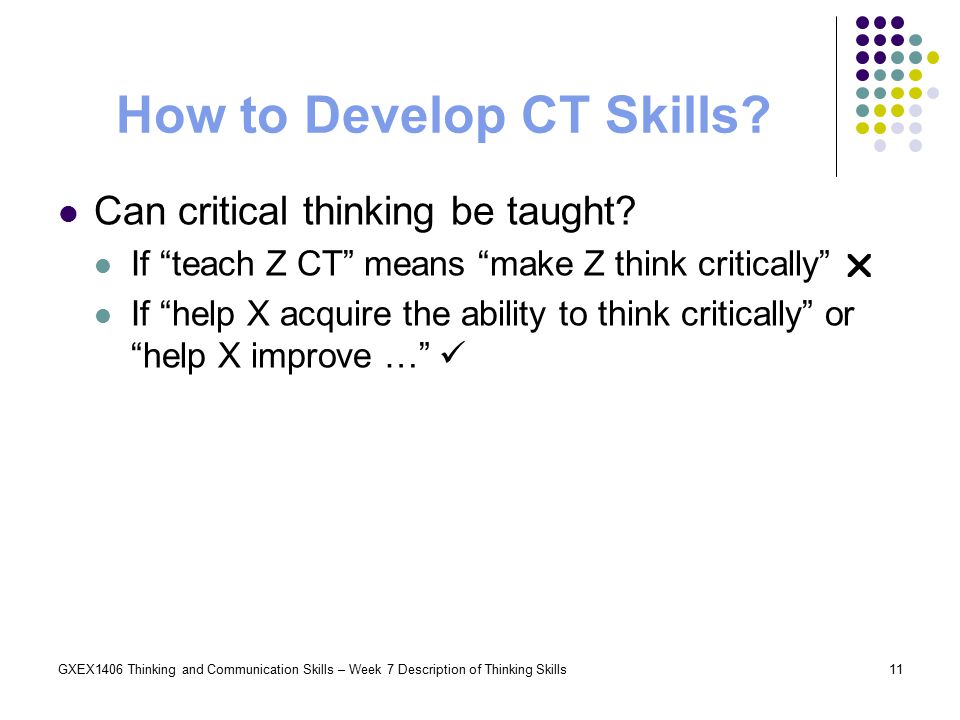 Can You Teach Critical Thinking