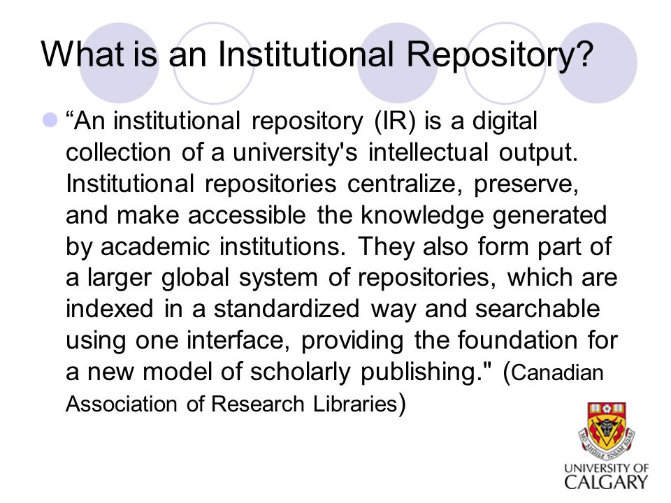 What is an Institutional Repository.