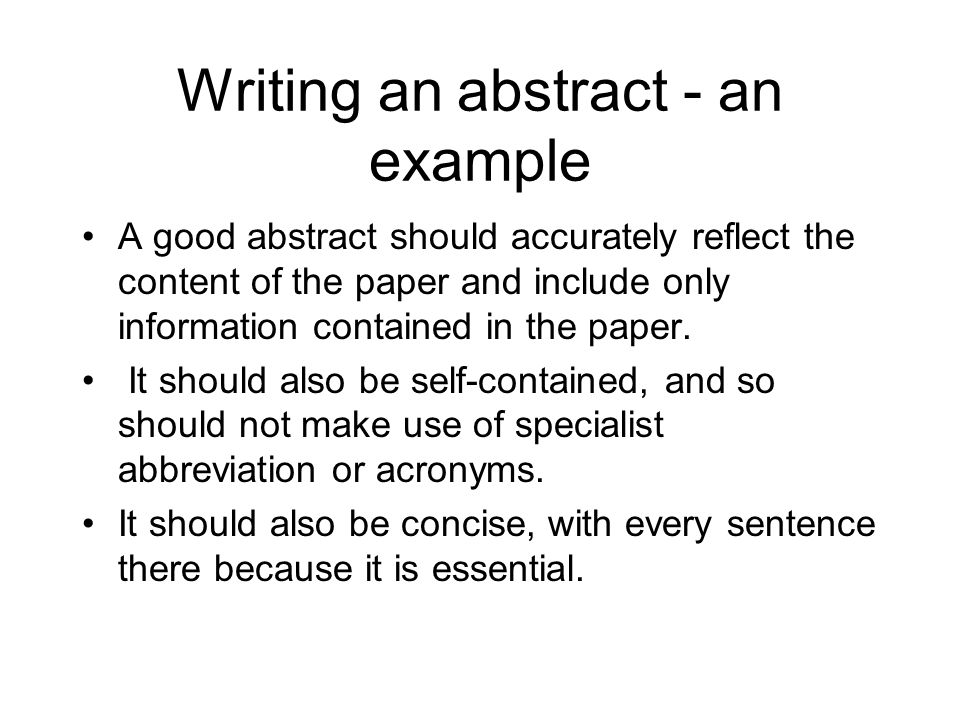 Master thesis abstract