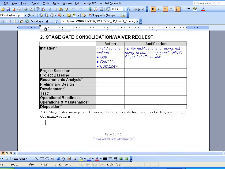 10 How to Tailor Project Process Agreement template available in the CDC UP