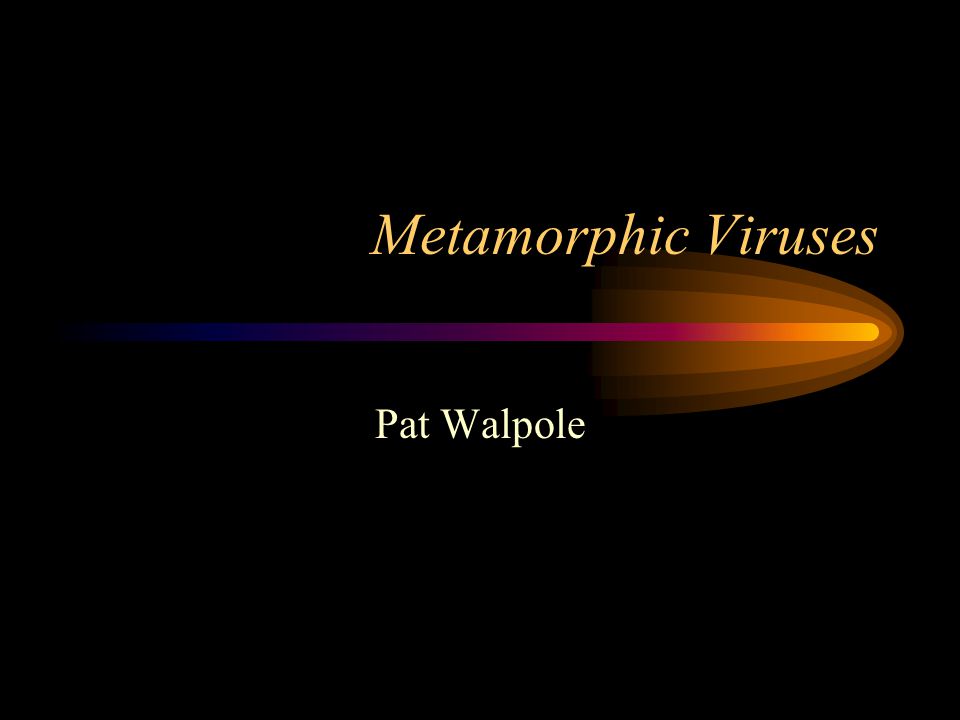 Metamorphic Viruses Pat Walpole