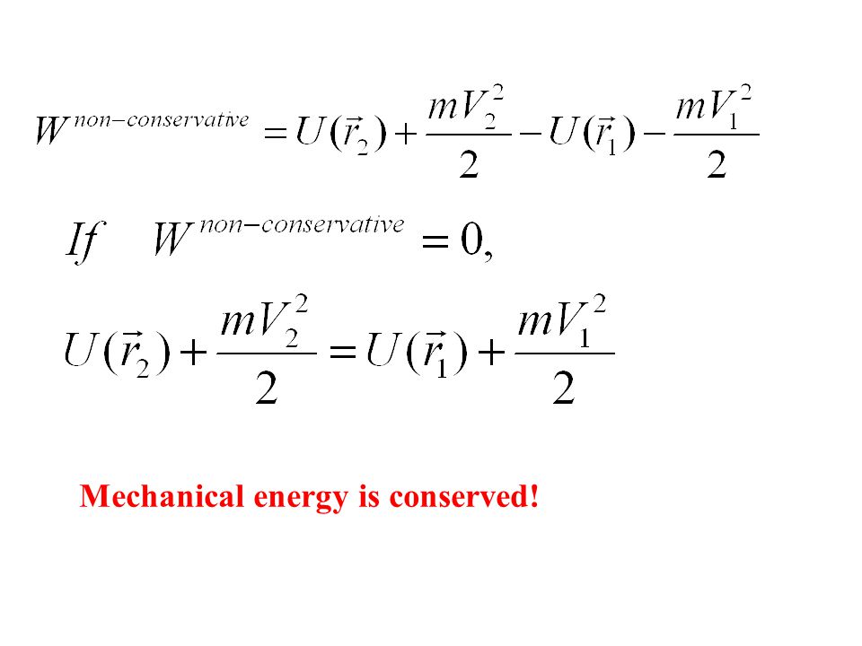 Mechanical energy is conserved!