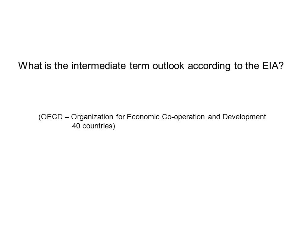 What is the intermediate term outlook according to the EIA.