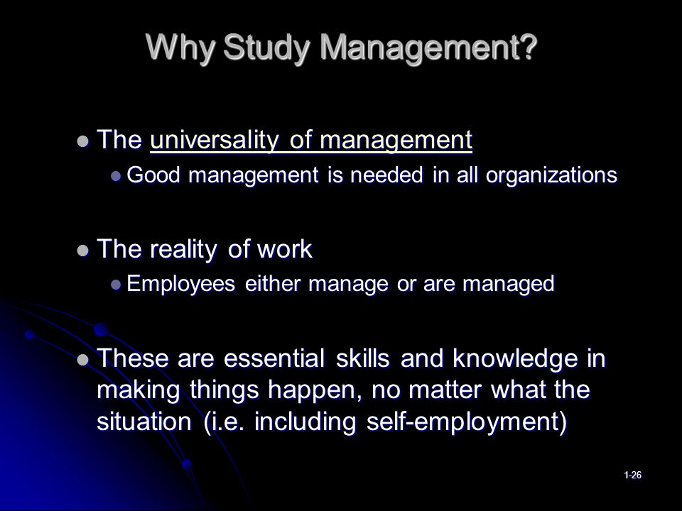Why Study Management.