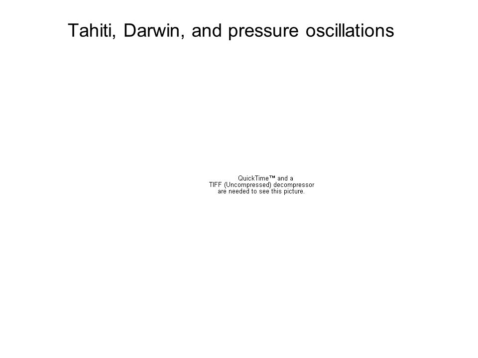 Tahiti, Darwin, and pressure oscillations