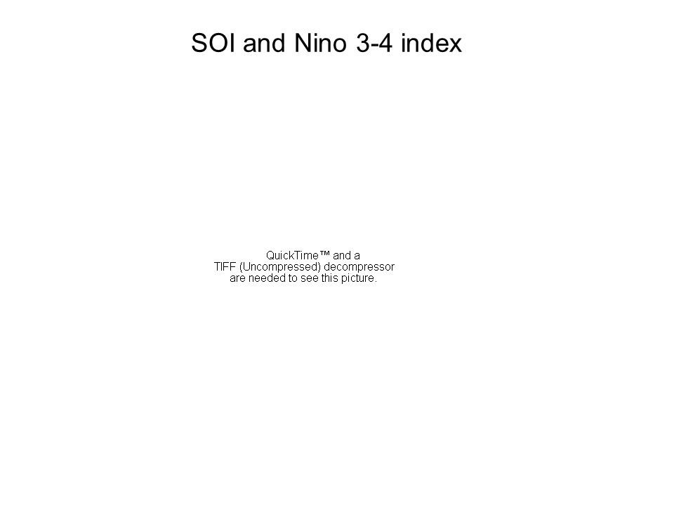 SOI and Nino 3-4 index