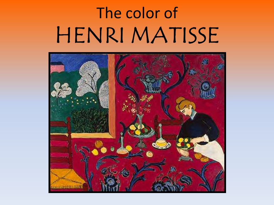 The color of HENRI MATISSE
