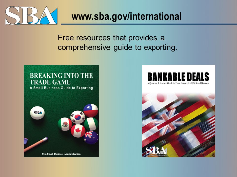 Free resources that provides a comprehensive guide to exporting.
