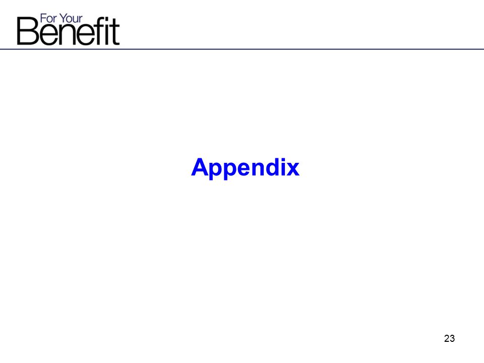 23 Appendix