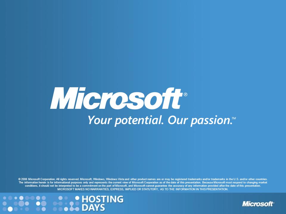 © 2008 Microsoft Corporation. All rights reserved.