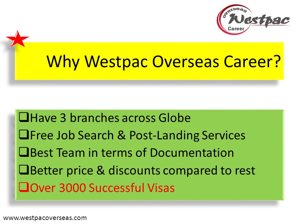 Why Westpac Overseas Career.