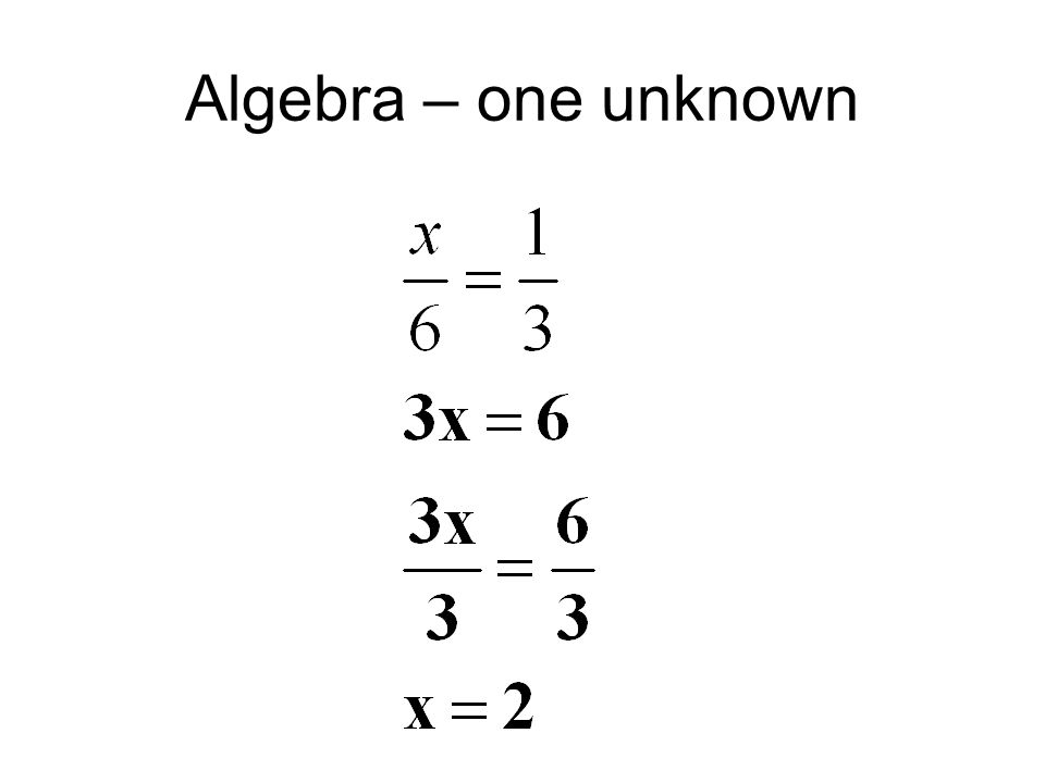 Algebra – one unknown