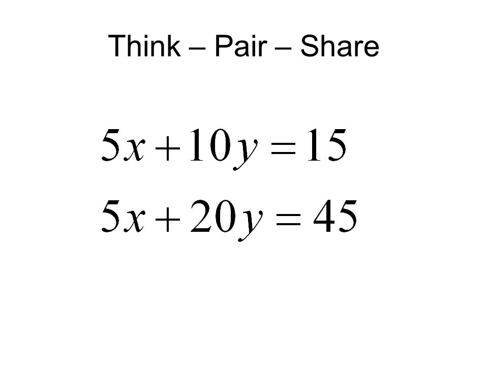 Think – Pair – Share