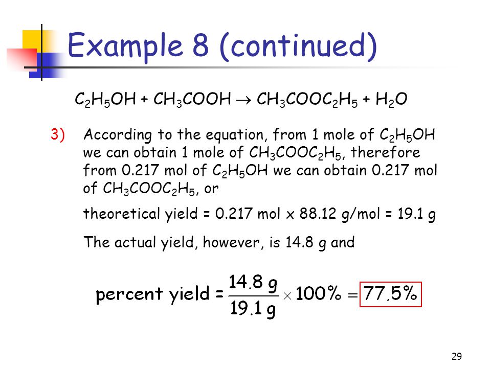 Chapter 3 Chemical E Quations Reaction Stoichiometry Ppt Download 29