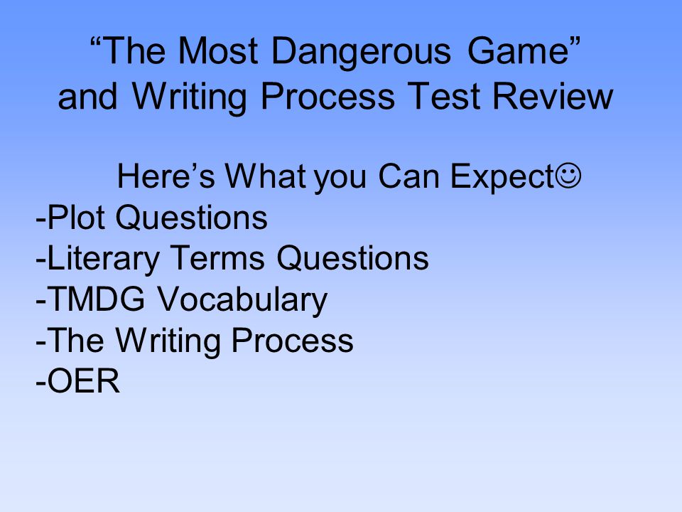 Essay On The Most Dangerous Game