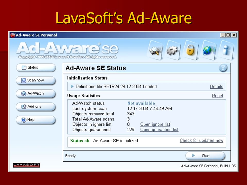 LavaSoft’s Ad-Aware