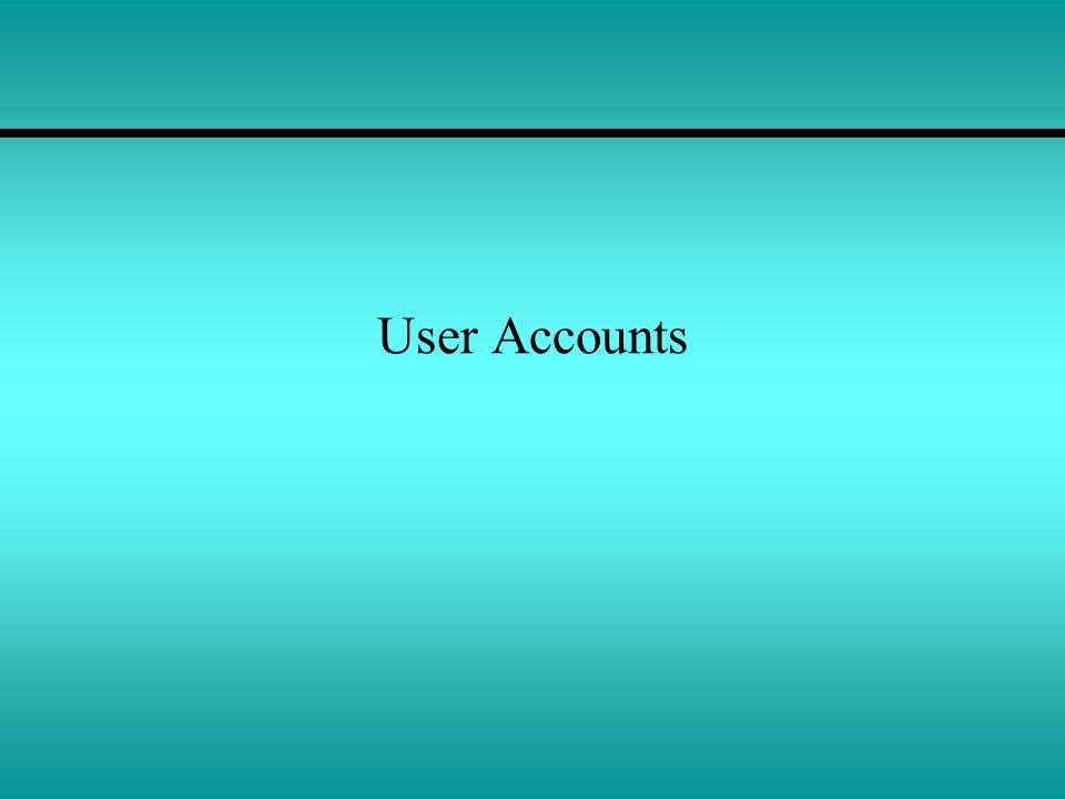 User Accounts