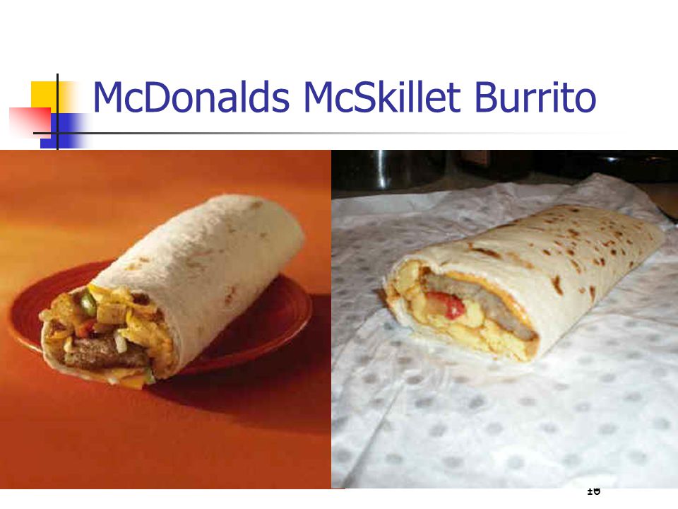 18 McDonalds McSkillet Burrito 16