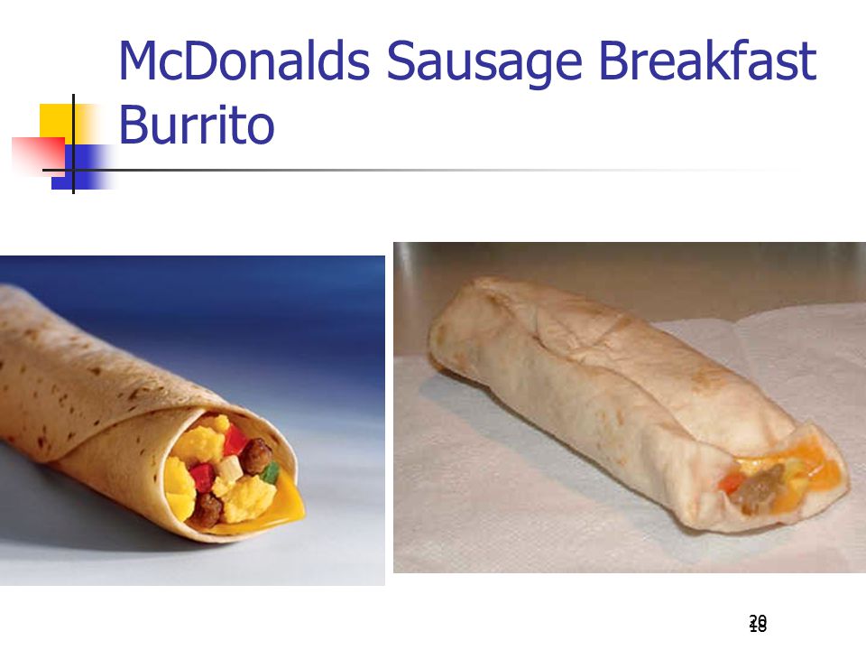 20 McDonalds Sausage Breakfast Burrito 18
