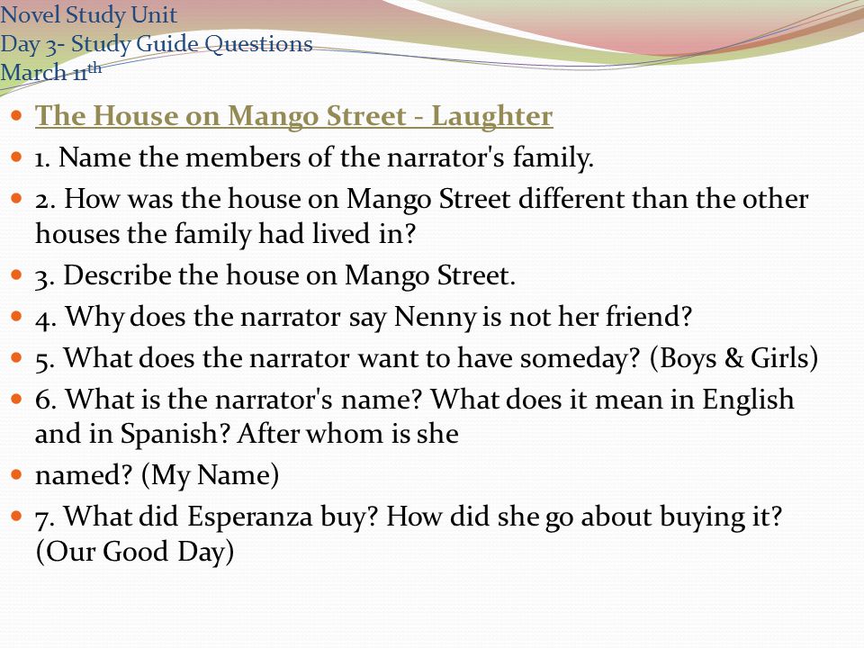 house on mango street essay questions