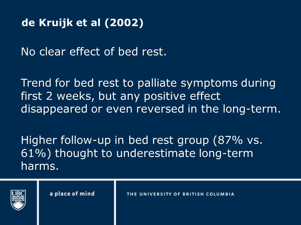 No clear effect of bed rest.