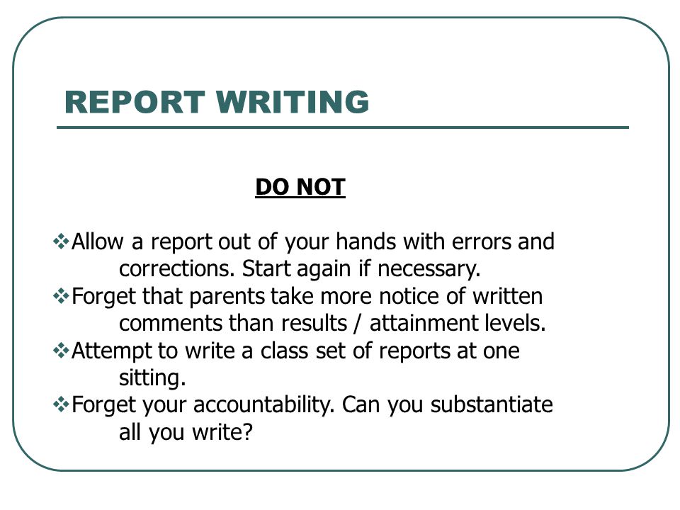 report format essay