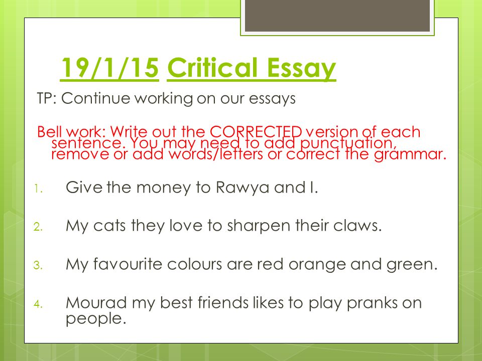 cridical essays Skillful decision making starts with a decisive and tactical thought process many sources characterize critical thinking as the ability to direct one's thinking. cridical essays Skillful decision making starts with a decisive and tactical thought process many sources characterize critical thinking as the ability to direct one's thinking.