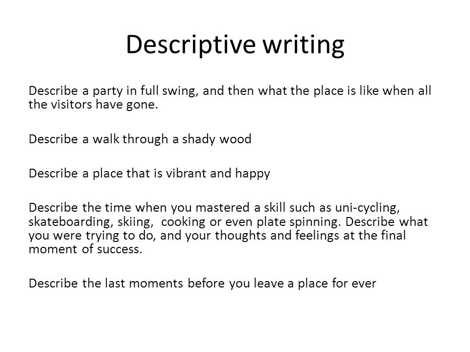 examples of descriptive essay about a place