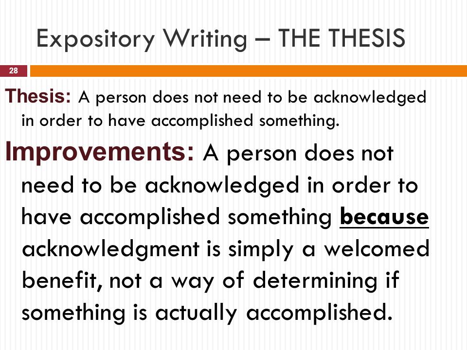 Expository Essay Thesis Statement
